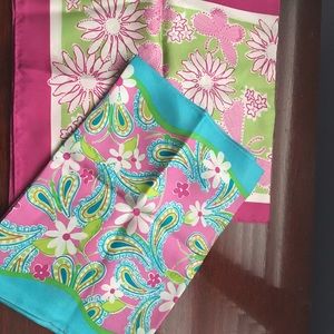 Two Lilly Pulitzer Silk Scarves